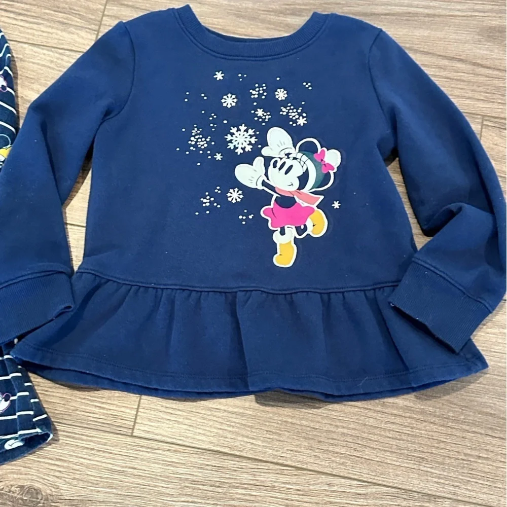 Girls 4T Disney Minnie Mouse Blue Dress and Peplum Sweater By Jumping Beans